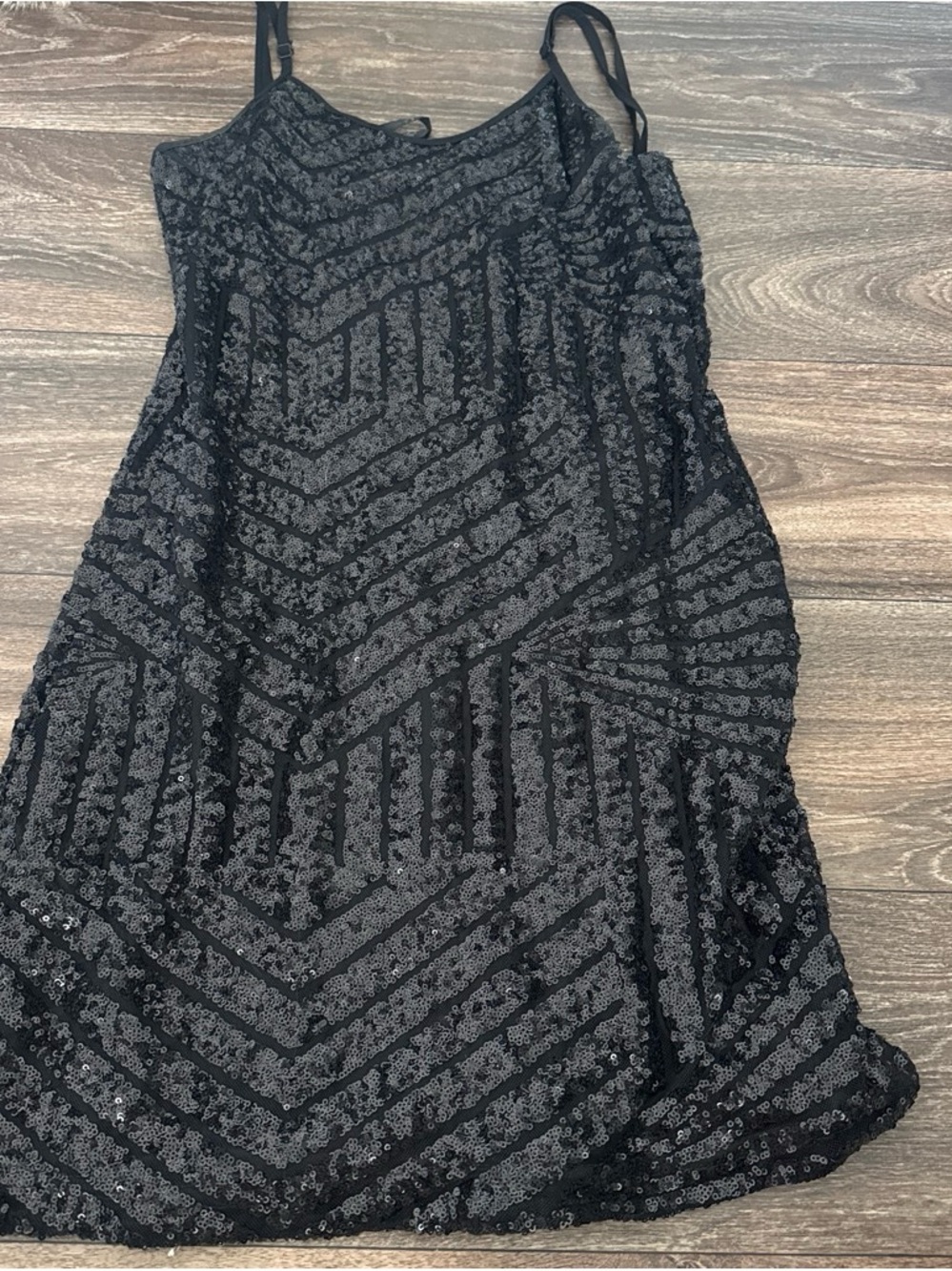 Black Sequin Slip Dress - Elegant Evening Dress